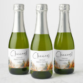 Rustikales Waldland Herbstwald Brautparty Schaumweinetikett (Flaschen)