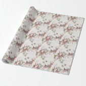 Rustikales Waldland Hirsch Botanisch Geschenkpapier (Ungerollt)