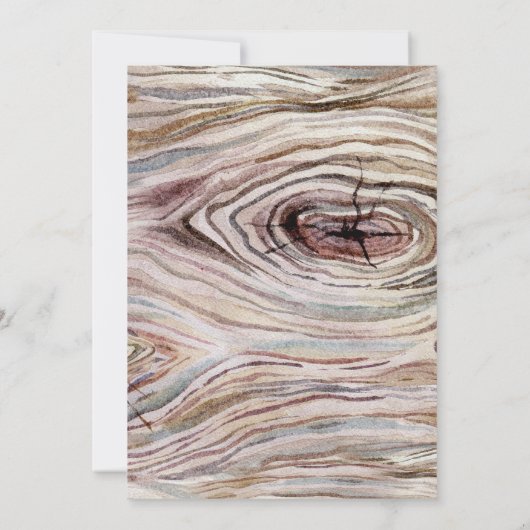 Rustikales Waldland Hirsche Blumenbeere Erster Geb Einladung (Rückseite)