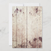 Rustikales Waldland Hirsche Blumengeburt erster Ge Einladung (Rückseite)