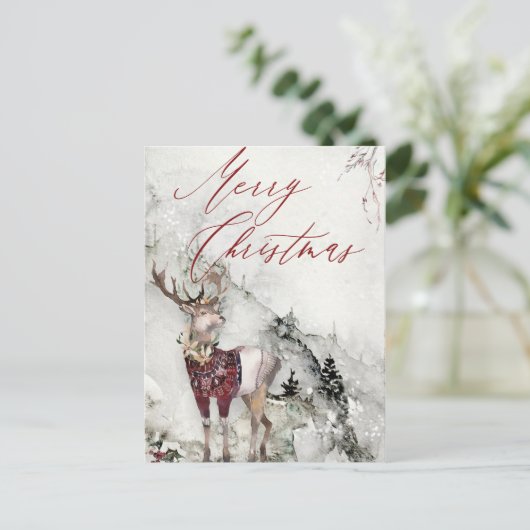 Rustikales Waldland im Schnee Weihnachten (Stehend Vorderseite)