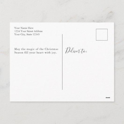 Rustikales Waldland im Schnee Weihnachten (Rückseite)