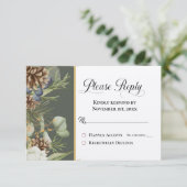 Rustikales Waldland Pinecones auf Grün Bitte beant (Stehend Vorderseite)