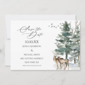 Rustikales Waldland Save the Date Einladung (Vorderseite)