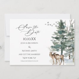 Rustikales Waldland Save the Date Einladung