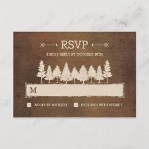 Rustikales Waldland - UAWG / Hochzeitskarten RSVP Karte