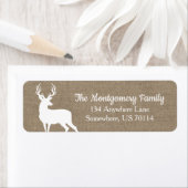 Rustikales Waldland Weiße Hirsche Imitate Burlap (Insitu)