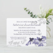 Rustikales Waldvogelgebirge-Brautparty Einladung (Stehend Vorderseite)