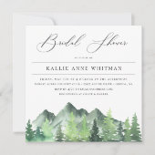 Rustikales Waldwald-Brautparty Einladung (Vorderseite)