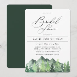 Rustikales Waldwald-Brautparty Einladung