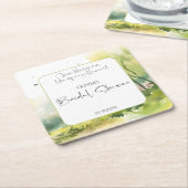 Rustikales Waldwald-Brautparty Rechteckiger Pappuntersetzer (angewinkelt)