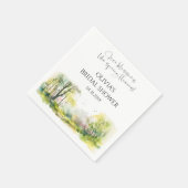 Rustikales Waldwald-Brautparty Serviette (Ecke)