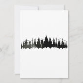 Rustikales Waldwasser Hochzeit Einladung (Rückseite)