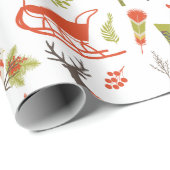 Rustikales Waldweiden Weihnachtsfest und Naturmust Geschenkpapier (Rolleneckpunkt)