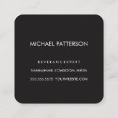 Rustikales Waldwein Bierbarrel Quadratische Visitenkarte (Rückseite)