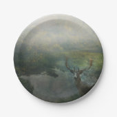 Rustikales Waldwild am Waldteich Pappteller (Vorderseite)