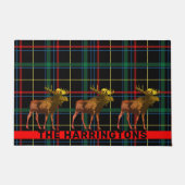 Rustikales Wandern Elch Kariert Fußmatte (Vorderseite)