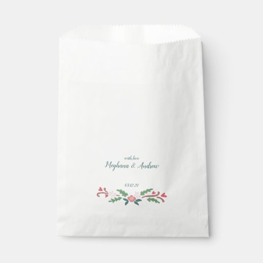 Rustikales Wappen mit Monogramm Geschenktütchen (Vorderseite)