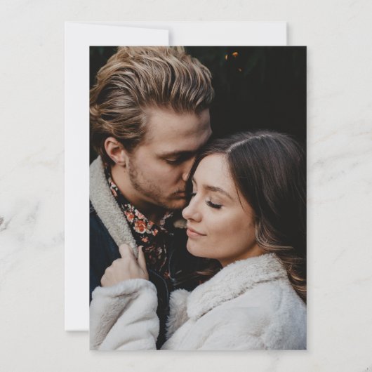 Rustikales Wappen Monogramm Hochzeit im Herbst Fot Save The Date (Rückseite)