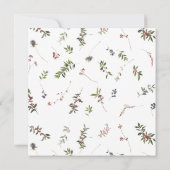 Rustikales warmes Winter Berry Wreath Weihnachtsfe Einladung (Rückseite)