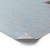 Rustikales Wasser Gold Daisy Poster (Ecke)