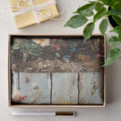 Rustikales Wasser kann Wildblumen zeichnen Dekoupa Seidenpapier (Geschenk)