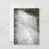 Rustikales Wasserfall-Strandlicht-Hochzeitsszenari RSVP Karte (Rückseite)