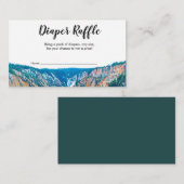 Rustikales Wasserfall-Windeln Begleitkarte (Vorne/Hinten)