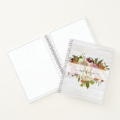 Rustikales Wasserfarbe-Rosenbouquet-Monogramm Notizblock (Innenseite)
