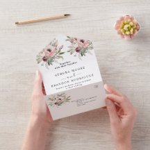 rustikales Wasserfarben-Blumenbouquet