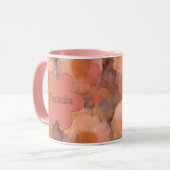 Rustikales Wasserfarben-Gänseblümchen-Blumenmuster Tasse (Vorderseite Links)