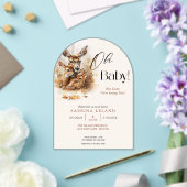 Rustikales Wasserfarben-Hirsch und Zwillingsfaelde Acryleinladungen (Insitu (Hochzeit))