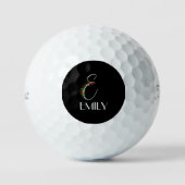 Rustikales Wasserfarben-Monogramm E Mama Golfball (Vorderseite)