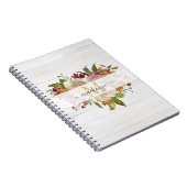 Rustikales Wasserfarben-Rosenbouquet-Monogramm Notizblock (Rechte Seite)