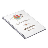 Rustikales Wasserfarben Wilde Blume Hochzeitsplane Notizblock (Rechte Seite)