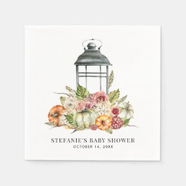 Rustikales Wasserfarbenfall ernten Lantern Babydus Serviette