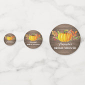 Rustikales Wasserfarbenfall Pumpkin-Brautparty Konfetti (Rückseiten)