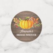 Rustikales Wasserfarbenfall Pumpkin-Brautparty Konfetti (Klein Vorderseite)