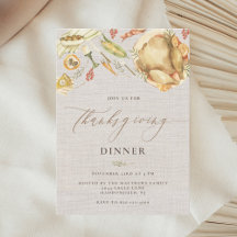 Rustikales Wasserfarbenfall Türkei Erntedank Abend