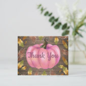 Rustikales Wasserfarbenfallen Pumpkin Pink Danke K (Stehend Vorderseite)
