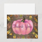 Rustikales Wasserfarbenfallen Pumpkin Pink Danke K (Vorne/Hinten)