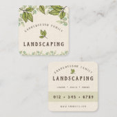 Rustikales Wasserfarbenfeld Quadratische Visitenkarte (Vorne/Hinten)