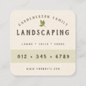 Rustikales Wasserfarbenfeld Quadratische Visitenkarte (Rückseite)