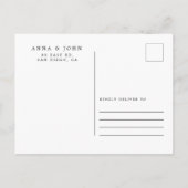 Rustikales Wasserfarbengebirge Save the Date See Ankündigungspostkarte (Rückseite)