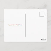 Rustikales Wasserfarbenherz Valentinstag Postkarte (Rückseite)