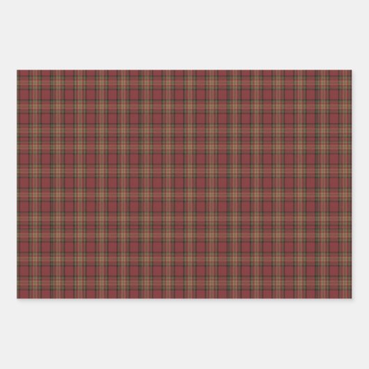 Rustikales Wasserfarbenland Kariert mit Name Geschenkpapier Set (Vorderseite 3)