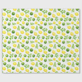Rustikales Wasserfarbenmuster Limes & Greenery Mus Geschenkpapier (Flach)