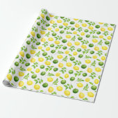 Rustikales Wasserfarbenmuster Limes & Greenery Mus Geschenkpapier (Ungerollt)