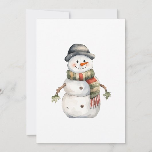 Rustikales Wasserfarbenroter Lkw Weihnachts-Party Einladung (Rückseite)