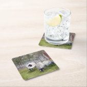 Rustikales Wasserfarbenschaf Rechteckiger Pappuntersetzer (Vor Ort)